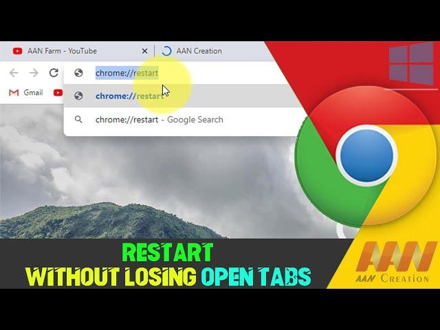 Quickly Restart Chrome Browser Without Losing Open Tabs