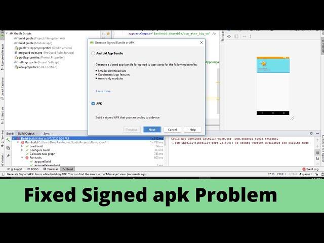 [Fixed] Errors while building APK Generate Signed 'Lint found fatal errors' Android Studio