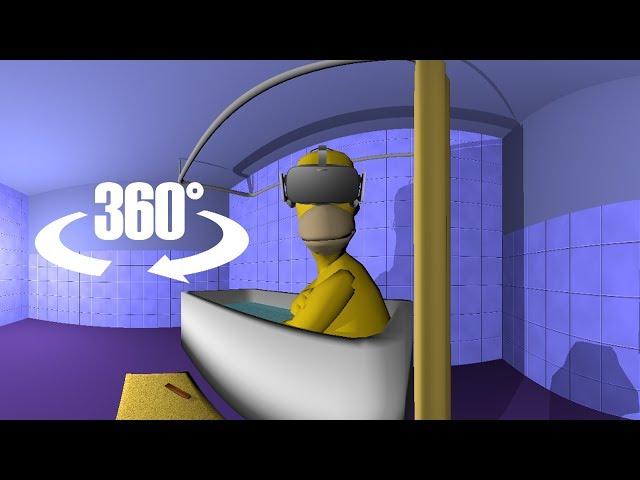 Bart Hits Homer With A Chair In 360/VR
