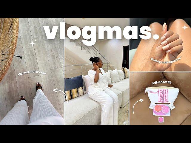 VLOGMAS 3 | WICKED movie date, weekly grocery shopping, influencer event + maintenance day