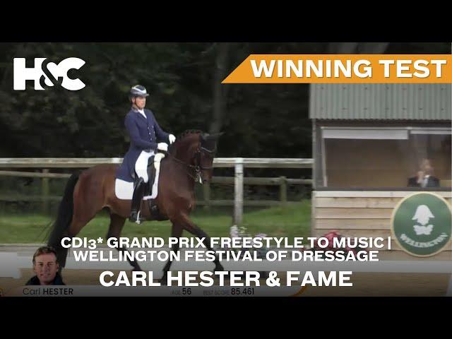Carl Hester & Fame Win The CDI3* Grand Prix Freestyle to Music | Wellington Festival Of Dressage