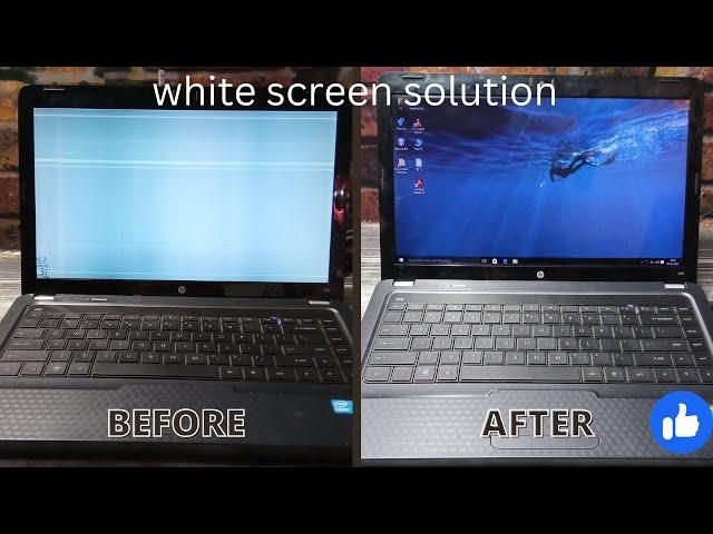 how to fix white screen on laptop lenovo,dell,hp,acer,toshiba | laptop screen white problem | white