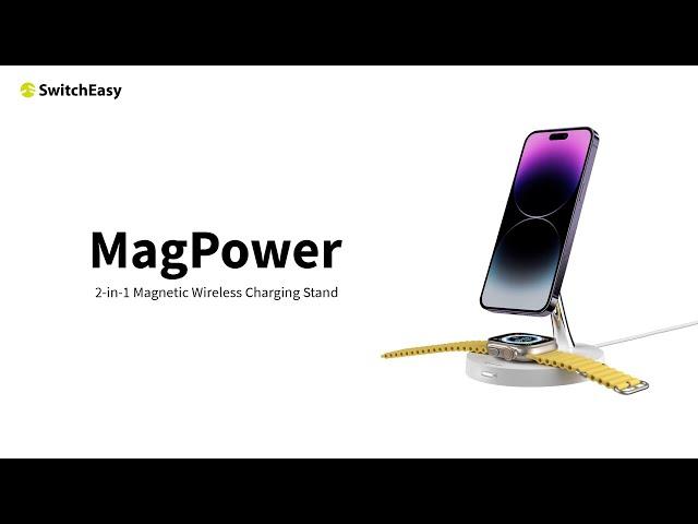 MagPower 2 in 1 MagSafe Wireless Charging Stand for Apple devices | SwitchEasy |