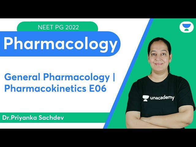 NEET PG 2022: General Pharmacology | Pharmacokinetics E06 | Let's crack NEET PG | Dr.Priyanka