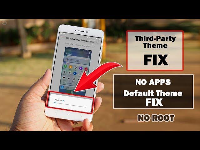 MIUI Third-party Theme Lifetime Fix || Default Theme Permanent Fix || No Root No Apps