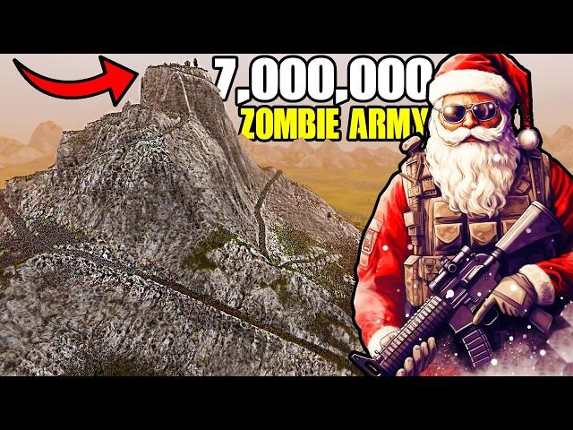 Can Santa's Army Hold MOUNTAIN FORTRESS vs 7,000,000 Zombie Army?! - UEBS 2: Christmas Mod