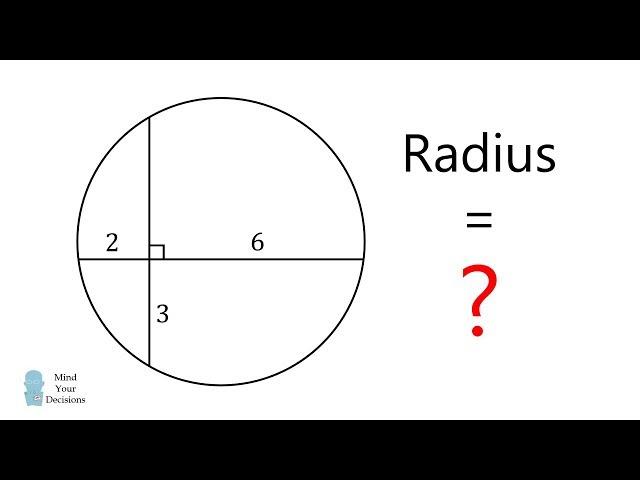 How To Solve For The Radius. Challenging 1970s Math Contest!