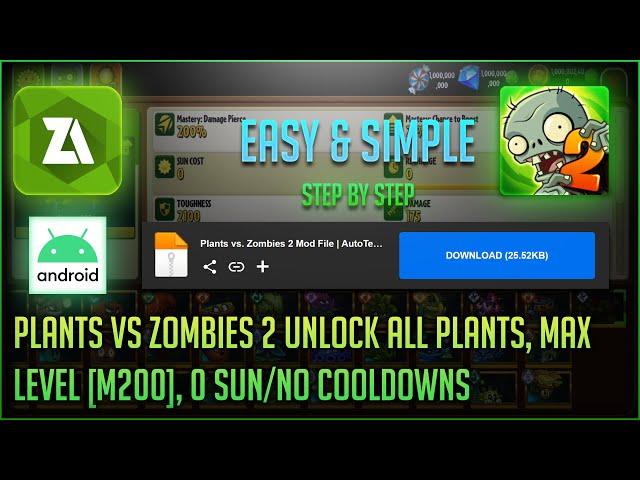 Plants Vs Zombies 2 Mod Apk 2022: Unlock All Plants, Max Level [M200], 0 Sun, No Cooldown