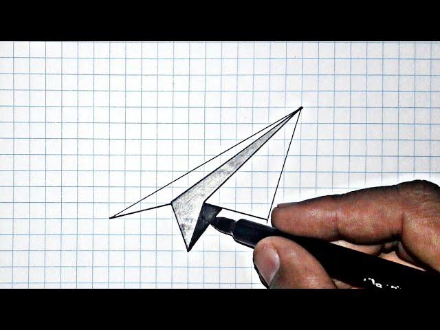 How to draw 3d telegram logo | I am drawing Telegram logo | 3d drawing telegram logo | Hand drawing