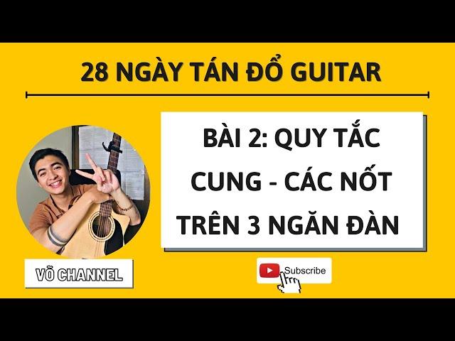 Tự Học Guitar Cơ Bản Ngày 2: Quy Tắc Cung - Các Nốt Trên Cần Đàn | Võ Channel