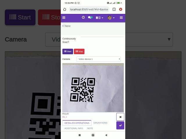 Inventory Mobile Barcode/QRCode Scanner Odoo