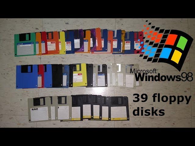 Installing the rare floppy disk version of Windows 98, in real-time