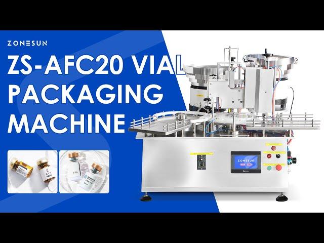 ZONESUN ZS-AFC20 Automatic Vial Peristaltic Pump Liquid Filling Capping Machine