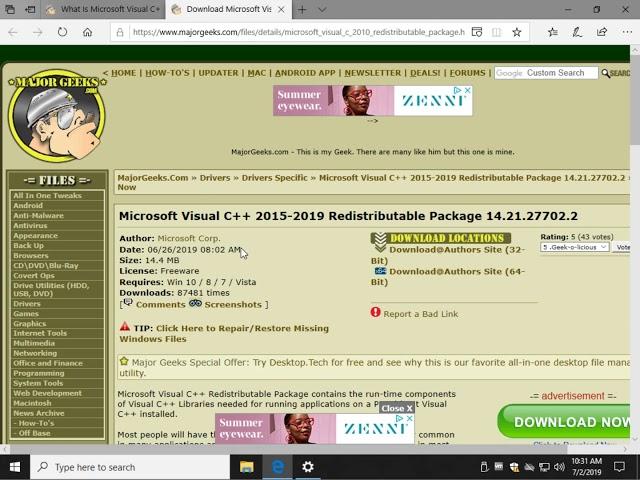 What Is Microsoft Visual C++ and Microsoft Visual C++ Redistributable Package