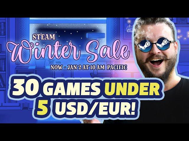 Steam WINTER SALE 2024! BEST 30 Best Games under 5 USD/EUR!