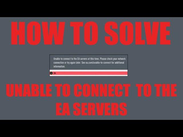 Fixing "Unable to Connect to EA Servers" Error in FIFA 23 / FC 24 [PC]