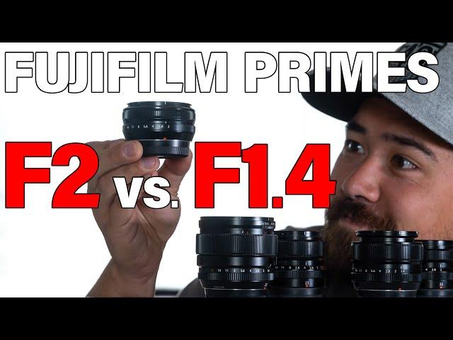 Which are the best Fujifilm prime lenses: XF F1.4 vs F2 (18mm, 23mm and 35mm)