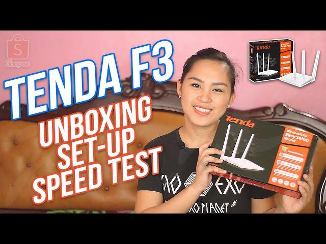 Tenda F3 Wifi Router UNBOXING Set-Up and SPEED TEST 2020