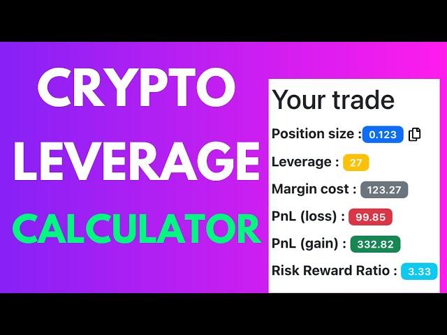 BEST Position Size Calculator for Crypto (Leverage Crypto Trading)