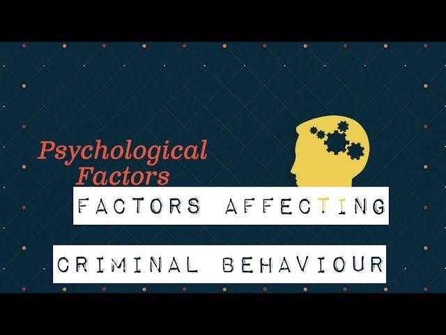 Factors affecting criminal behaviour