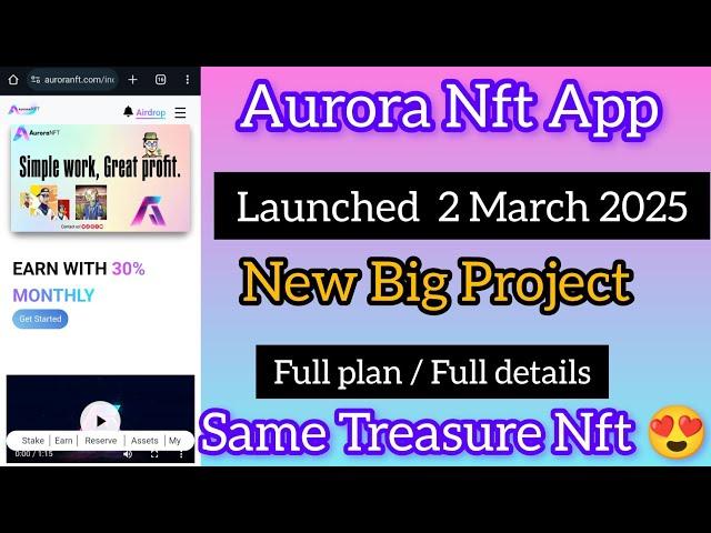 Aurora Nft, Treasure Nft Today Update, Aurora Nft New App, Aurora Nft Plan, Aurora Nft Details.