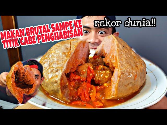 CUMA 5 MENIT! MAKAN BAKSO LAVA SEBESAR KEPALA PALING BRUTAL DIDUNIA!! | #cimoryspicychallenge