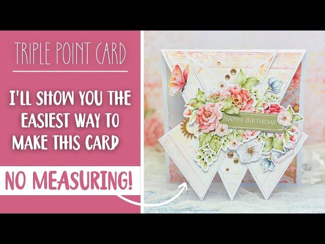 Triple Point Card tutorial | QUICK & EASY card design idea | DIY handmade birthday greeting card