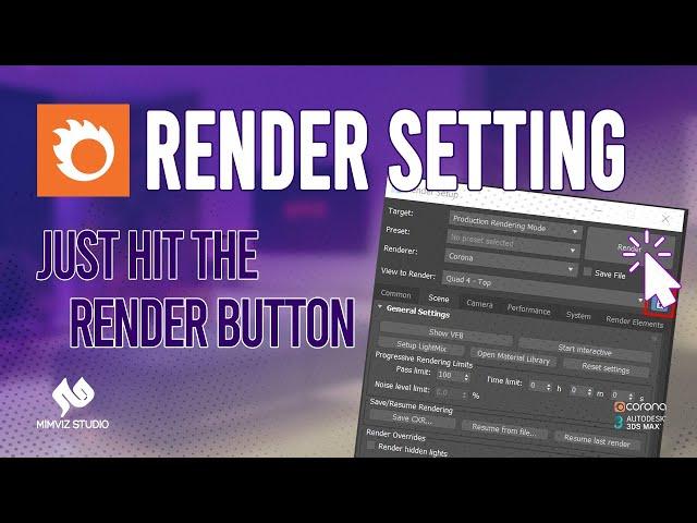 Corona Render Setting | Full review and explanation