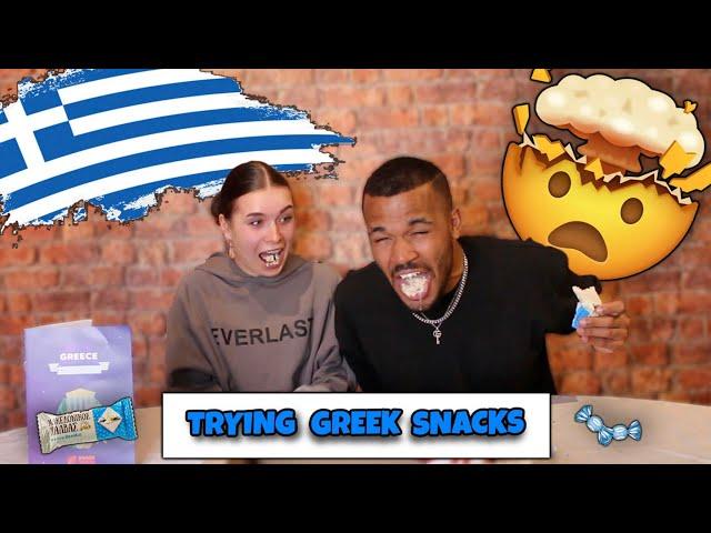 TRYING SNACKS FROM AROUND THE WORLD! | Greek Snacks Edition