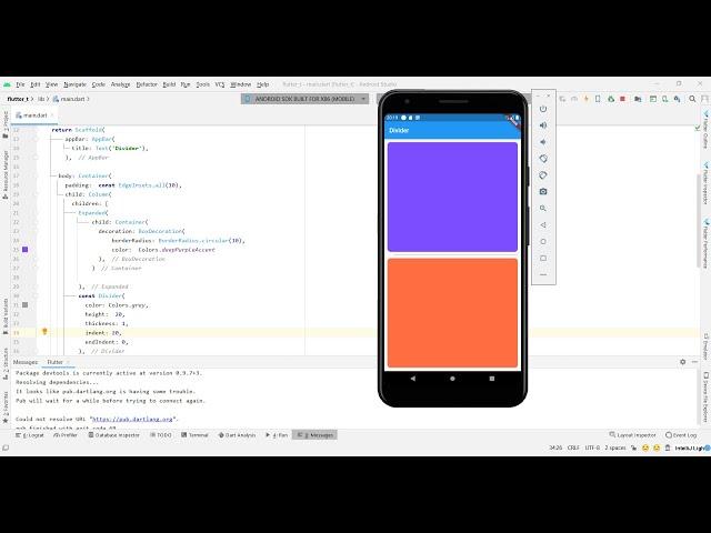 Flutter Tutorial for Beginners  how to make simple #divider with #flutter