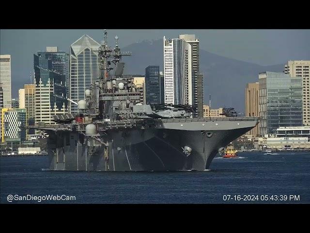 USS Boxer (LHD-4) Outbound San Diego w/Full Deck