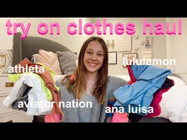 CLOTHING HAUL | lululemon, aviator nation, athleta, ana luisa