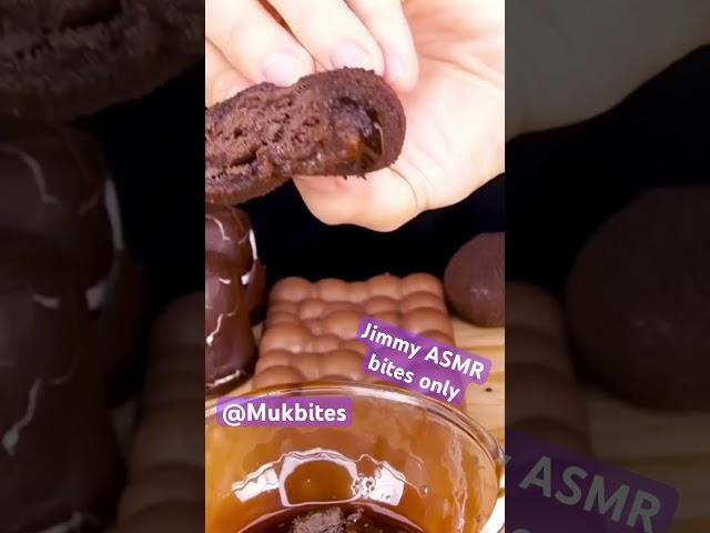 Jimmy ASMR chocolate mochi rice cake candy sweets ice cream bread mukbang bites only #shorts #viral