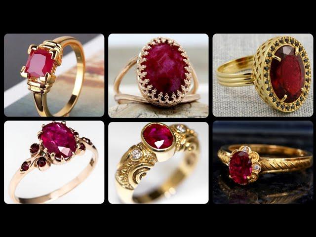 Exotic & Expensive Antique Victorian 18k Gold Ruby Engagement Rings