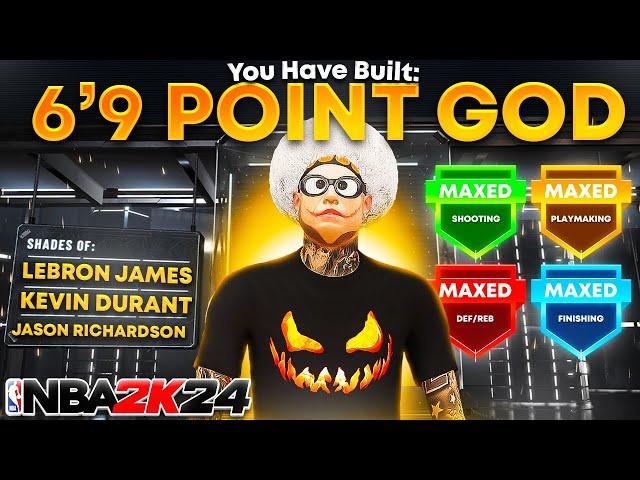 I MADE THE MOST BROKEN 6'9 POINT GOD IN NBA 2K24! BEST 6'9 BUILD IN NBA 2K24!