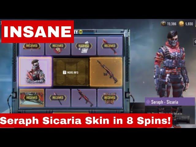 INSANE COD MOBILE LUCKY DRAW SPIN! Seraph Sucaria Skin in 8 Spins!