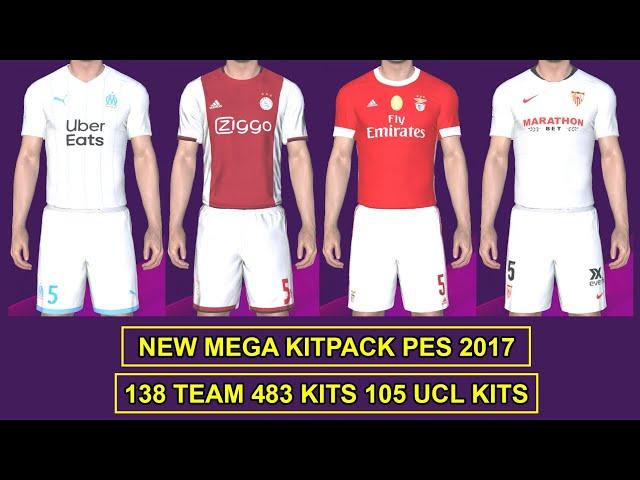 PES 2017 | MEGA Kitpack Season 19-20 138 Team 483 Kits 105 UCL Kits