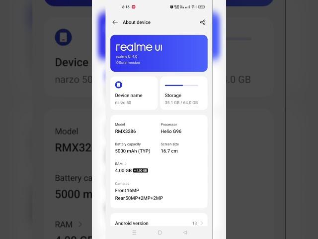 Realme Narzo 50 Android 13 Update | Realme UI 4.0 Update #android13