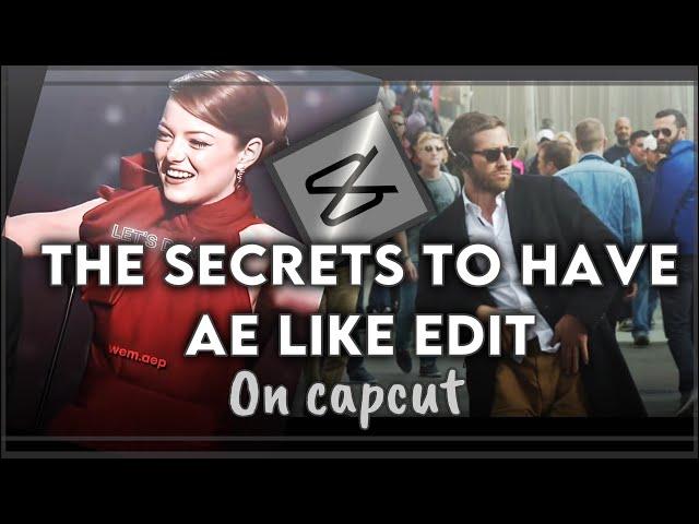 The secrets to have Ae like edits on capcut(velocity edition)| the secrets no one tells you about