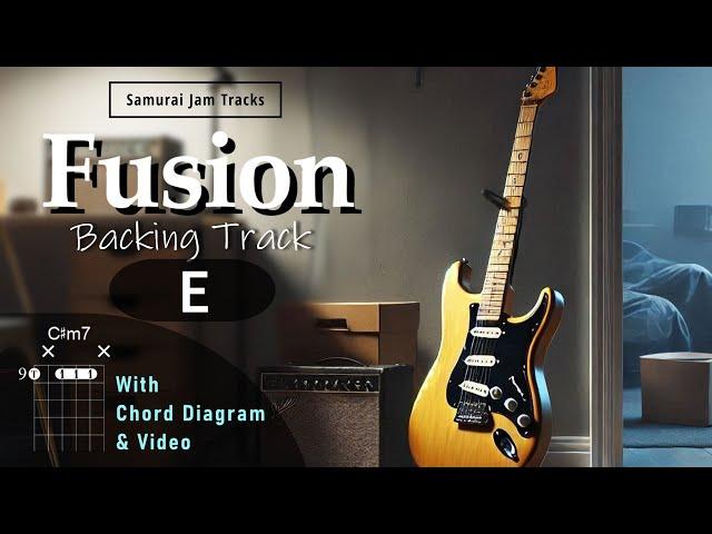 Mellow Fusion Guitar Backing Track in E major