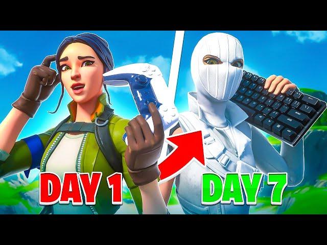 1 WEEK Fortnite Keyboard and Mouse Progression! (Controller to KBM)