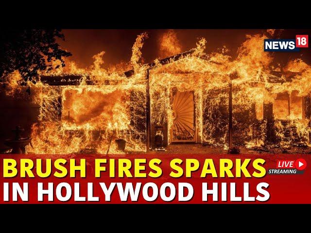 California Wildfire Live | Fire Breaks Out In Hollywood Hills Live | Hollywood Hill Fire Live | N18G