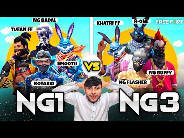 NG1 VS NG3| SMOOTH VS KHATRI| 4VS4 | #freefire  #nonstopgaming