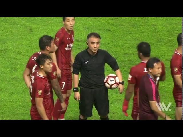 Oscar cause big fight on game between Shanghai SIPG and Guangzhou R&F