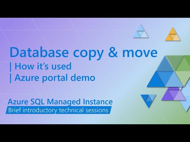 Database copy and move for Azure SQL Managed Instance