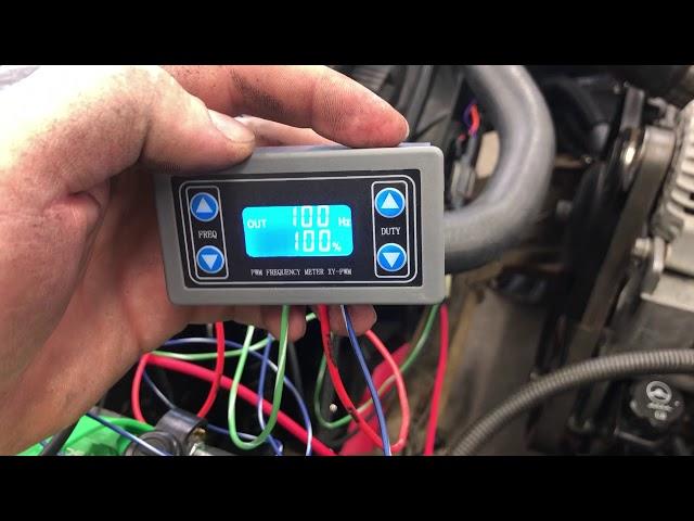 Testing out my PWM fan with an XY-PWM Generator on a 1978 Chevy K20 LS swap!