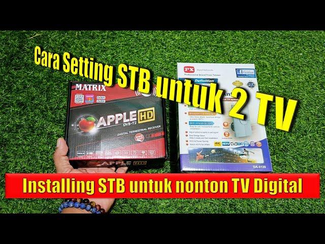 Setting STB Matrix Aplle HD Merah  plus 1 Antena. Jika Ingin Nonton di 2 TV.