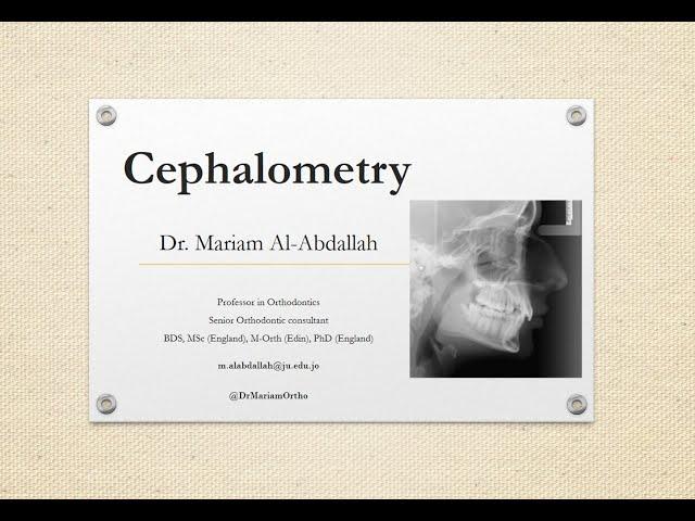 Dr. Mariam Cephalometric part 1