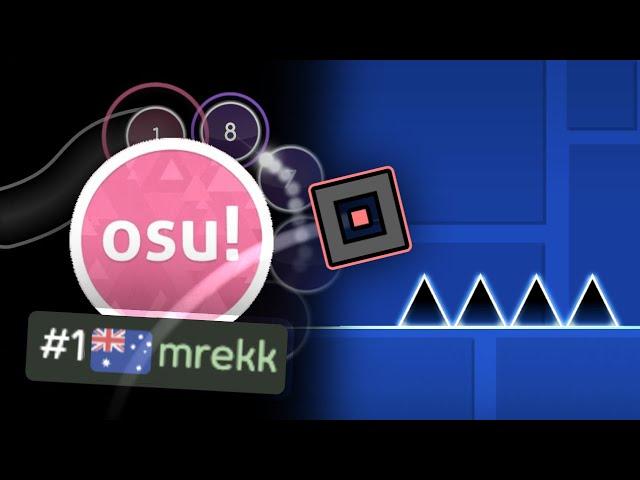 I challenged the #1 osu! player in GEOMETRY DASH (Ft. mrekk)