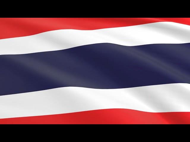 Flag of Thailand waving in the wind - Flag animation - Motion background - 4K UHD